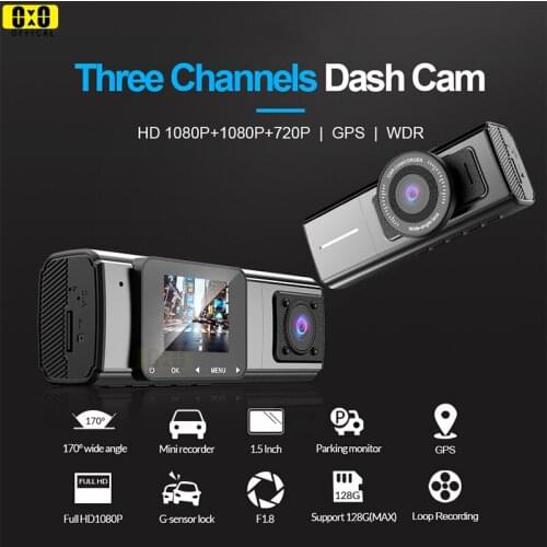 Car Video Recorder Dash Cam Dual Camera CAR DVR Vehicle Black Box Cabin Camera Car GPS Driving Recorder For Taxi Uber