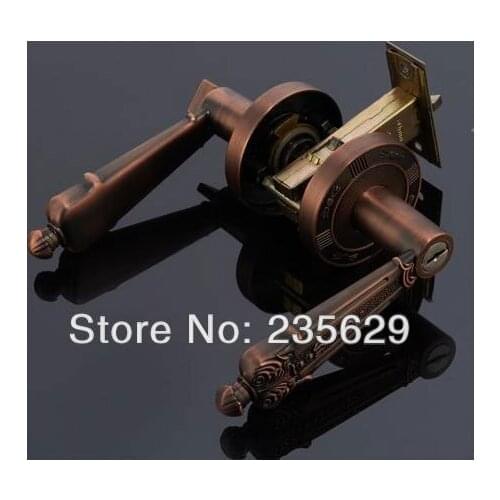 Free Shipping, Bedroom, Bathroom, Kitchen Door Lock, Antique Brass or Antique Copper finished, 35-45mm door thickness