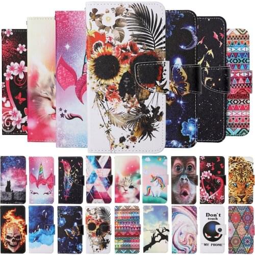Phone Case sFor Samsung Galaxy A21S A12 A51 A71 A52 A72 A32 A42 A50 A70 Magnetic Flip Leather Wallet Flower Painted Cover Coque