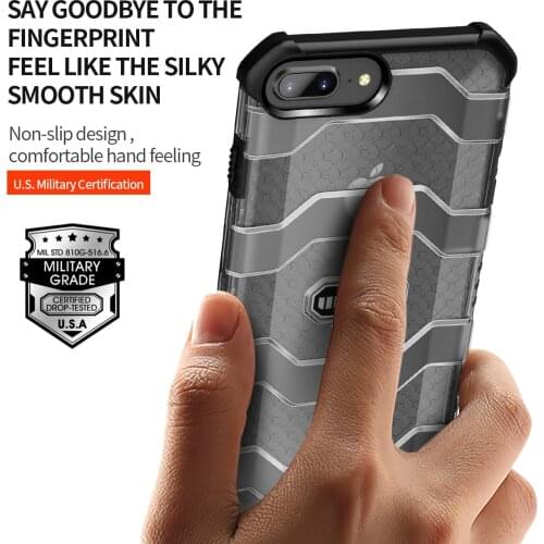 For Apple iPhone 8 Plus Wlons Military Explorer Anti Falling Certification Case for iPhone 7 Plus Full-Body Rugged Shield Cover
