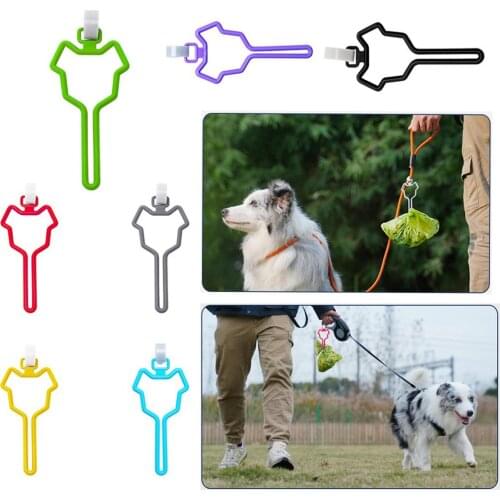 Waste Bag Dispenser for Dog Waste Carrier Pet Supply Accessories Dog Leash Dispenser Clean Tools Poop Bag Holder Hands Free