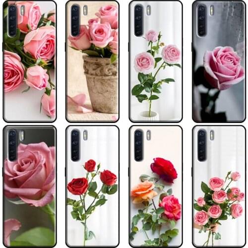 Elegant Pink Purple Peony Flower Soft For OPPO A53 A31 A5 A9 2020 A1K A3S A5S A15 A52 A72 A91 F5 F7 Reno 4 Pro 2Z Case