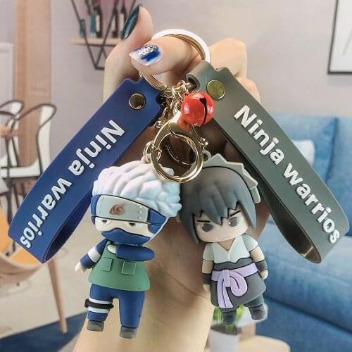 NARUTO Figure Naruto Keychain Q Version Kakashi Cartoon Anime Figures Uchiha Sasuke Gaara Bag Pendant Kawaii Kids Toys Boy Gifts