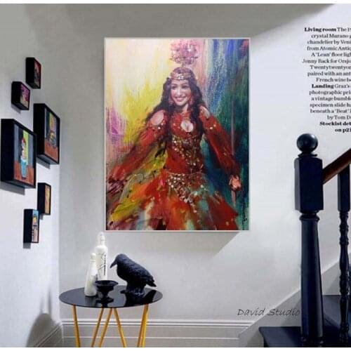 Fulk Art By Hand Painted Impression World Art Figure Oil Painting On Shown in Dubai On Canvas For Wall Decoration