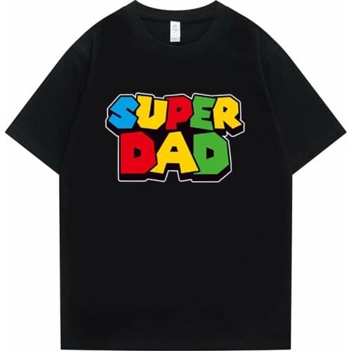 Super Dad Men Women T-shirt Colorful Print Tshirt Short Sleeve Give To Dad Gift Summer Unisex SofSpun Cotton Oversized Tees Tops