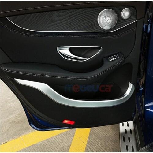 Chrome Car Interior Door Decoration Moulding Trim For Mercedes Benz GLC Class X253 220 260 300 2015-2017 Accessories Car Styling