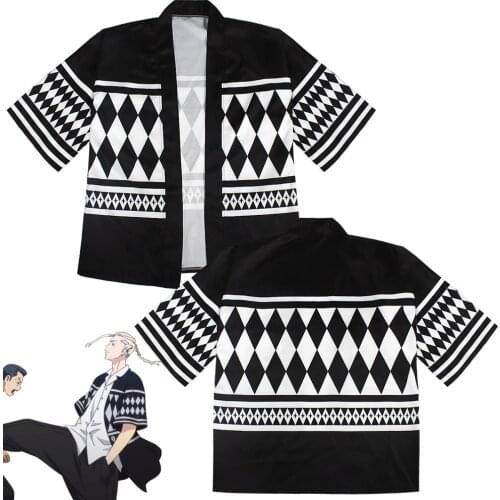 Tokyo Revengers Cosplay Cloak Hanagaki Takemichi Ken Ryuguji Haori Cosplay Casual Kimono Short Mens Anime Short-sleeve Cloak