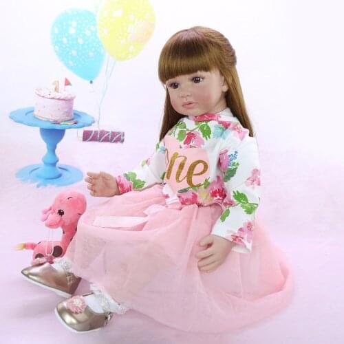 Bebe doll Reborn toddler girl 60cm Silicone vinyl reborn baby doll adorable princess menina de surprice doll gift l.o.l