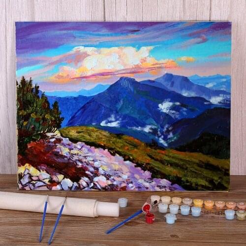 Landscape After The Thunderstorm Coloring By Numbers Painting Set Oil Paints 40*50 Boards By Numbers Home Drawing