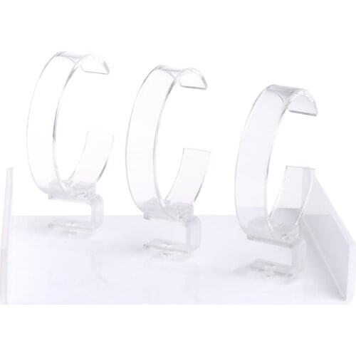 New Watch Display Rack Jewelry Holder Three Watches Acrylic Showcase Clear Stand