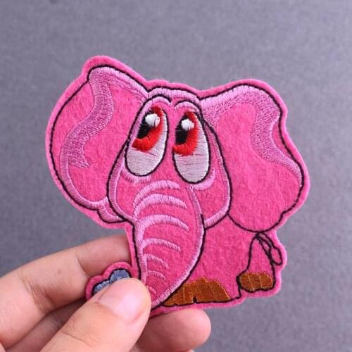 Elephant Size:7.7x8.2cm Iron On Patch Embroidered Applique Sewing Clothes Stickers Garment Apparel Accessories Badges