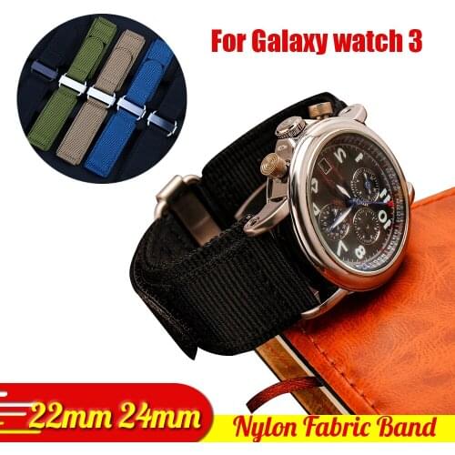 New Canvas Nylon Fabric Band for Galaxy watch 3 45mm for Amazfit Watch Replacement strap man watch wristband bracelet 22mm 24mm