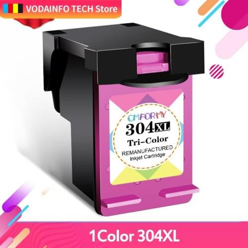 QSYRAINBOW replacement for HP 304 304xl Ink Cartridge for HP304 for HP Deskjet 3720 3721 3724 3730 3732 3752 3755 3758 printer