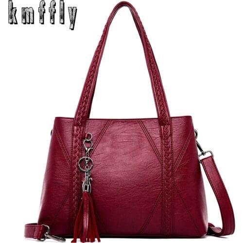 Fashion Tassel Luxury Soft Leather Handbag Women Bag Designer Female Crossbody Bag Shoulder Messenger Bags For Women Tote Bags