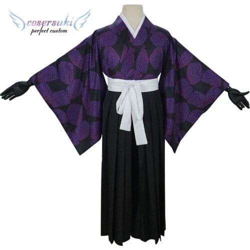 Demon Slayer: Kimetsu no Yaiba Kokushibou Cosplay Carnaval Costume Halloween Christmas Costume