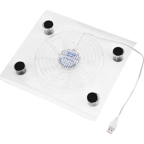 Ultra Quiet USB Notebook Cooler Cooling Pad Fans Stand Holder with LED RGB Lights for PS4/PS3/Laptop Universal