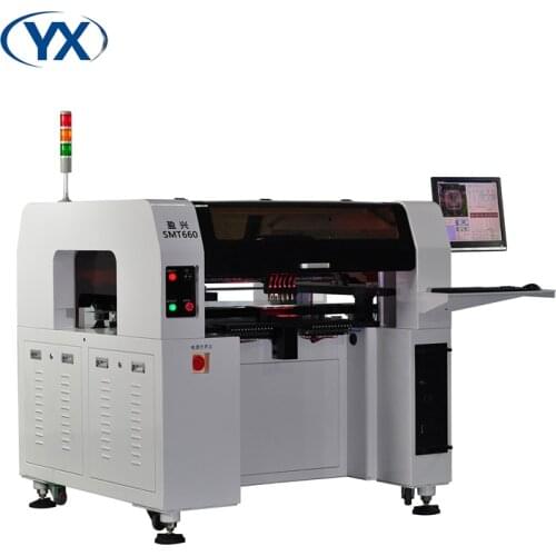 High-tech SMT Line,6 Mounting Heads SMD Soldering Machine with 64 Feeders/8 Cameras and Servo Motor,SMT Pick and Place Machine