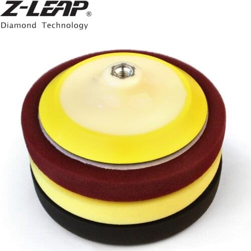 Z-LEAP 7" Buffing Sponge Polishing Pad Auto Car Polishing Buffer Wheel With 6" Backing Pad Car Polisher Sanding Waxing Cleaning