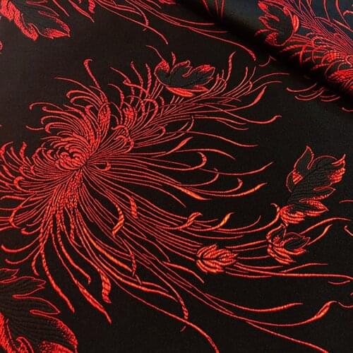 Brocade Fabric Jacquard Daisy Fashion Glossy Ancient Chinese Dress Cheongsam Cosplay Silk Sateen Fabric