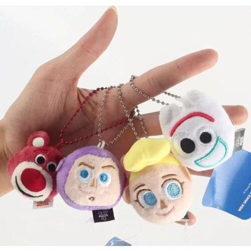Cartoon Toy Story 4 Anime Forky Bunny Woody Alien Buzz Lightyear Rex Jessie Stuffed Doll Keychain Plush Toys Kids Party Gift