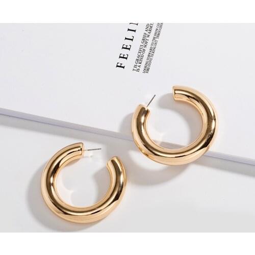 2021 New Gold Color Earrings For Women Multiple Trendy Round Geometric Statement Earrings Fashion Party Jewelry Gift