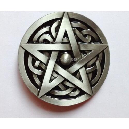 Star belt buckle with pewter finish JF-B1113 suitable for 4cm wideth belt with continous stock
