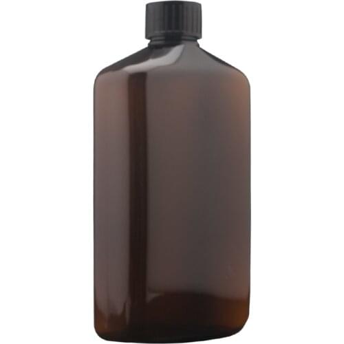 10pcs-lot 500ml brown screw top plastic bottles 500CC Empty cosmetic containers have liquid stopper