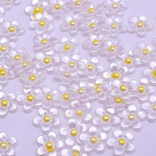 19Color choose Beautiful 12mm Imitation ABS Flatback Flower Pearls Scrapbook Beads DIY Jewelry Craft Phone Decoration 1000pcs