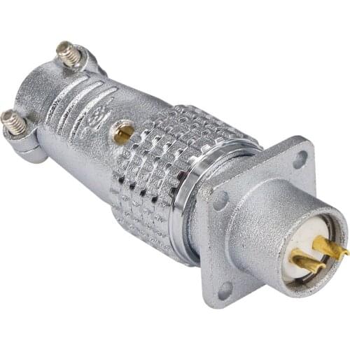 2Pin Socket With Dust Cap XLR Waterproof Connector 4 Hole Panel Mount 12mm Aviation Connectors