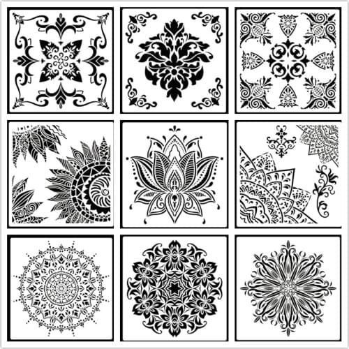 30 * 30 cm diy craft mandala stencil for woodcut painting, scrapbook wall art stamping decoration album embossed paper stencil