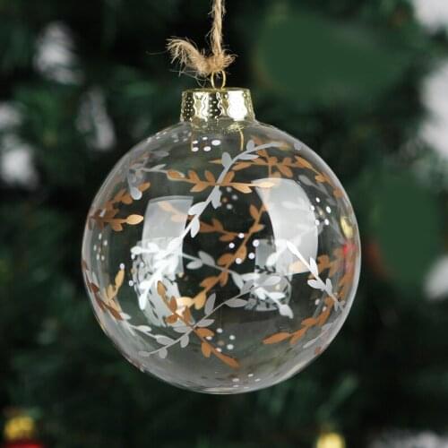 4pcs Christmas Ball Tree Decor with Osier Lines Pendant Cosplay Accessories for Boy Girl New Year Gift Collection Hot