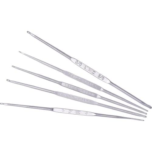 Small Lace Crochet Hook 1.6mm-8.0mm 5pcs Knitting Needles Weave Yarn Sewing Tool Crochet Hooks Needles Set for Women Mom Gift