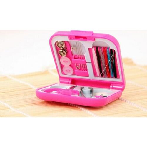 50pcs Portable Travel Sewing Kits Box Needle Threads Scissor Thimble Home Tools