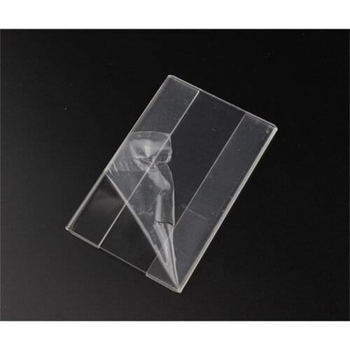 7.5*5cm 50 pcs acrylic Supermarket shelf adhesive price label holder sticky flat tag sign ticket holder frame