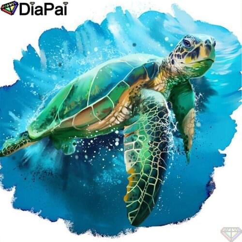 DiaPai 5D DIY Diamond Painting 100% Full Square/Round Drill "Animal sea turtle" Diamond Embroidery Cross Stitch 3D Decor A22684