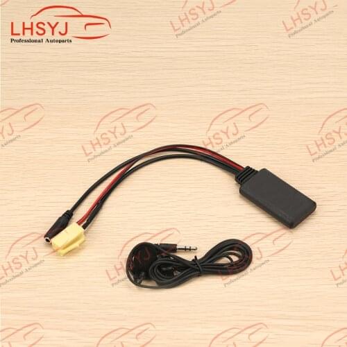 Car AUX-in Wireless BT Adapter Module Audio Receiver With Micphone for Fiat Alfa Romeo Lancia Double Plugs Host AUX Cable