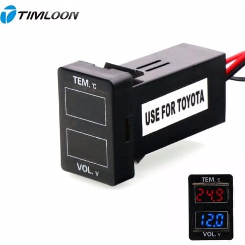 Car Interface 12V Special Design With Voltage and Temperature Display Use For TOYOTA,Camry,Corolla,Yaris,RAV4,Reiz,Land Cruiser
