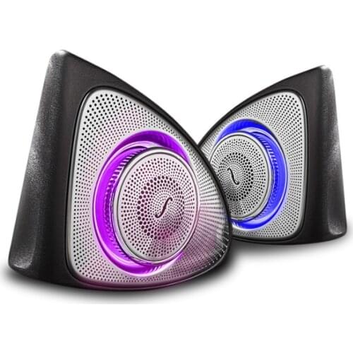 Car rotating tweeter LED light for Mercedes Benz E S GLA C GLC W205 X253 w222 64 colors auto side treble speakers ambient lights