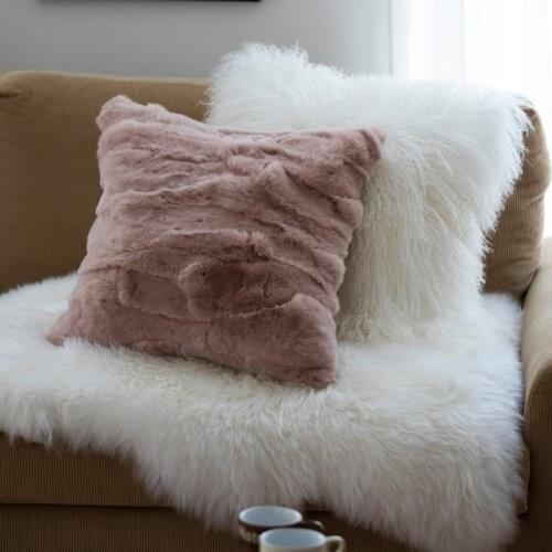 Free Shipping CX-D-15C New Products Mixed Mink Fur Patchwork Sofa Fur Cushion Cover