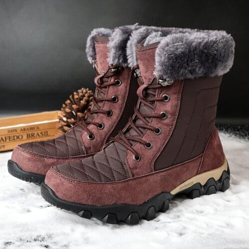 Russian style Winter Boots Plus size 38-46 Ankle Boots for Men Snow Boots Waterproof Keep Warm Boots Men Hiking Shoes Men Botas