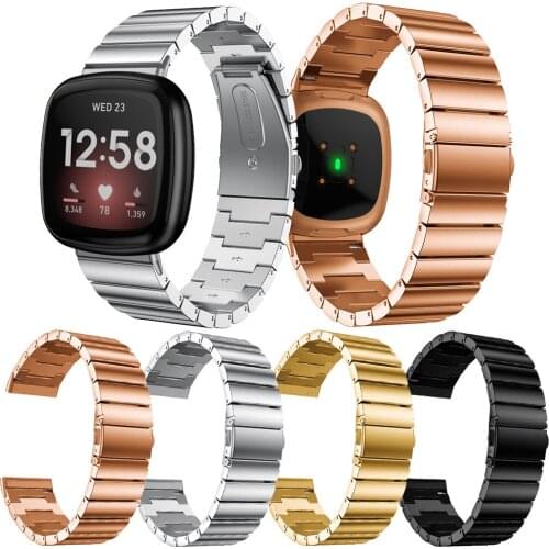 Stainless Steel Watchband For Fitbit Versa 3 Versa3 Sense Smartwatch Band Replacement Bracelet Metal Strap Accessories Wristband