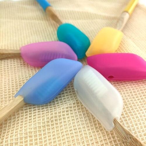 Portable Head Cover Toothbrush Travel Hiking Camping Brush Case Protect Hike Brush Cleaner High Quality