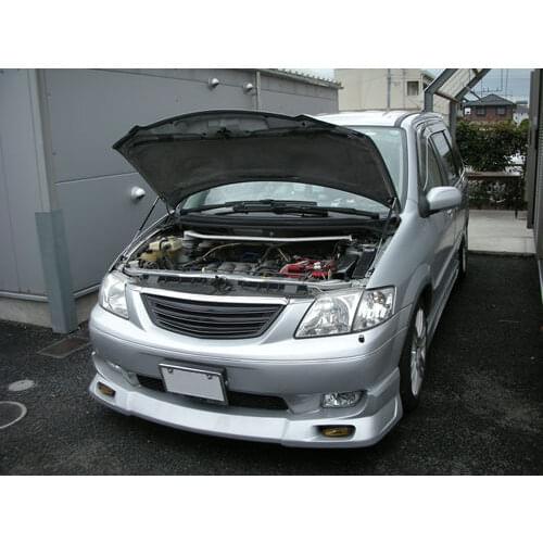 For Mazda MPV LW3W 1999-2006 Front Bonnet Hood Modify Gas Struts Carbon Fiber Spring Damper Lift Support Absorber