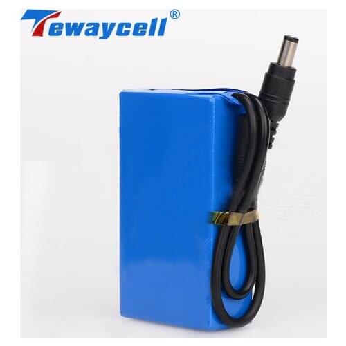Tewaycell Electric Tools 20000mah Lithium Ion 18650 Battery Pack 12v 20Ah Li-ion Battery with Charge Plug