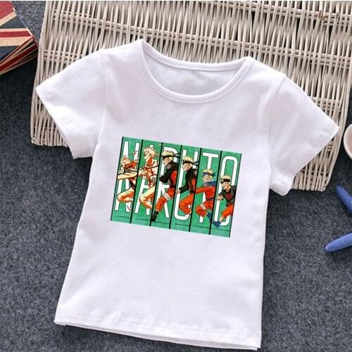 Summer New Style Naruto T-Shirts for Kids Popular Fashion Anime Print Children Clothes Hip Hop Tees Unisex Tops Casual Homewear