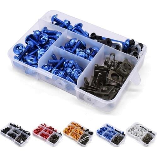 Hot For Honda VFR800 VFR750 VTR1000 CBR 125R 300R 500R RC51 Universal Motorcycle Fairing Screws Windscreen Body Spring Bolts Kit