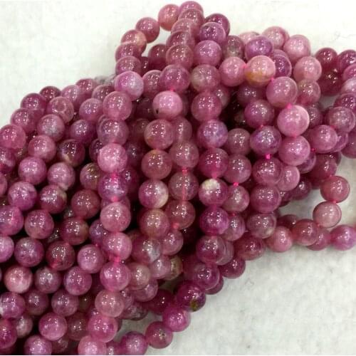 Natural Genuine High Quality Pink Tourmaline Rubellite Round Loose Beads 4-6mm DIY Jewelry Necklaces or Bracelets 15" 04069