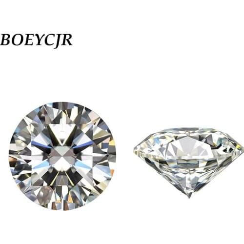 BOEYCJR 2ct 8mm F Color Round Brilliant Cut Moissanite Loose Stone VVS1 Excellent Cut Jewelry Making Stone Engagement Ring