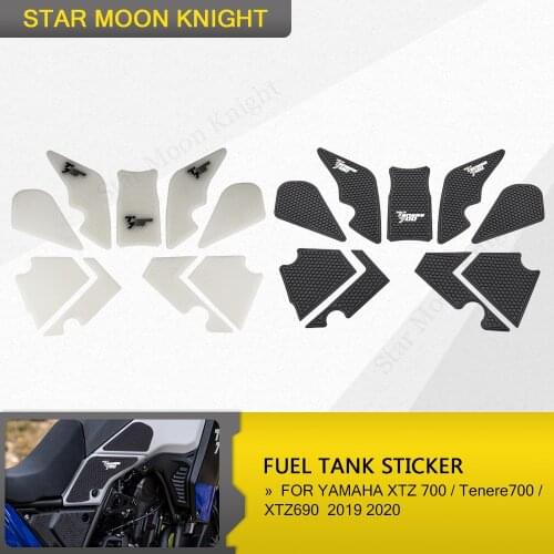 Motorcycle Non-slip Side Fuel Tank Stickers Waterproof Pad Rubber Sticker FOR YAMAHA Tenere 700 T700 XTZ 700 XTZ 690 T7 2020