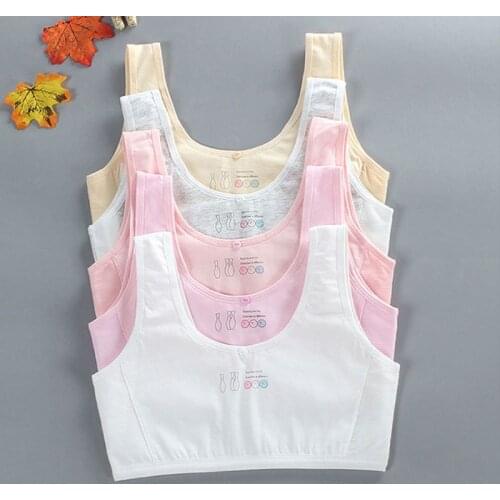 Teen Girl Underwear Model Cotton Tops For Girls Teenager Girls Camisole Kids Singlets Children Undershirt Baby Bra For 7-16years